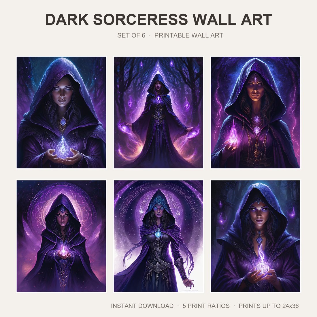 Dark sorceress wall art